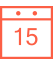 Calender met 15 erop icoon