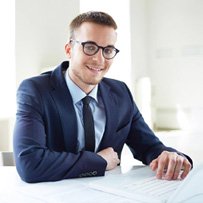 Consultancy en systeembeheer, foto van zakenman